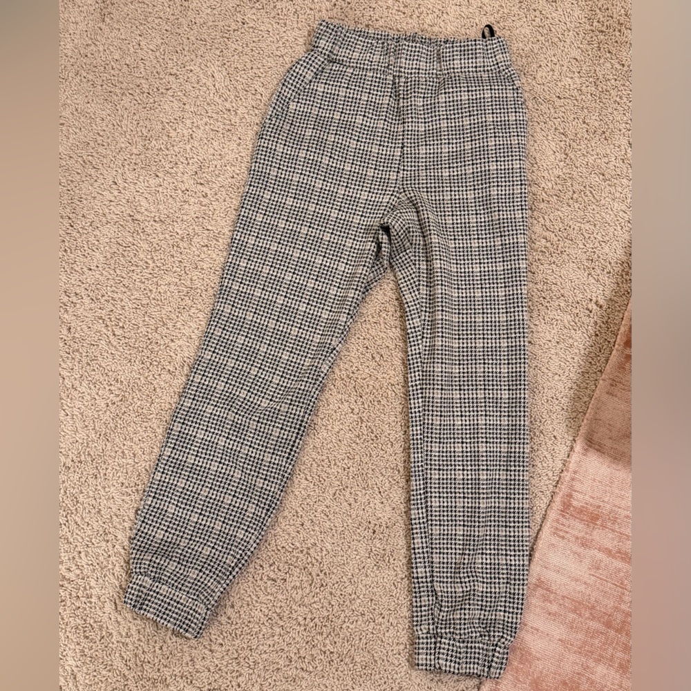 Zara Monochrome Houndstooth Trousers